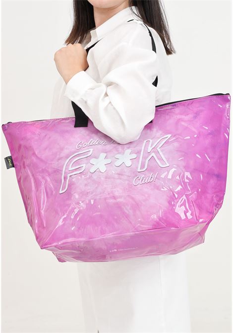 Shopper da donna rosa con logo sul davanti F**K | Borse | FK24-A245X04.