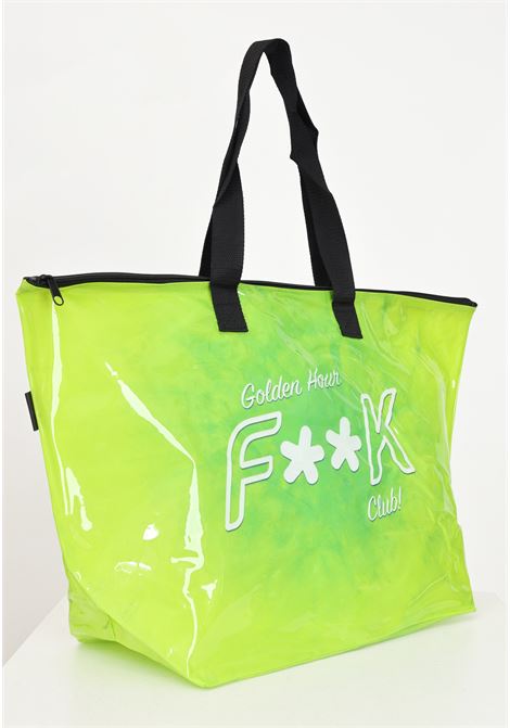 Shopper da donna verde con logo sul davanti F**K | FK24-A245X05.
