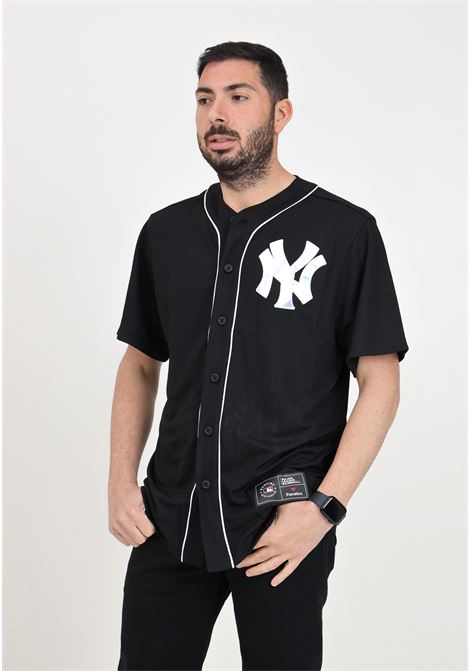 Camicia da uomo nera con bordi Yankees Holographic franc Fanatics | Camicie | 007N-06DA-NK-R8LBLACK/SALTWATER SLIDE