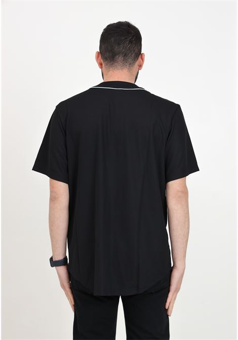 Camicia da uomo nera con bordi Yankees Holographic franc Fanatics | T-shirt | 007N-06DA-NK-R8LBLACK/SALTWATER SLIDE