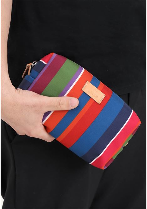 Men's pencil case with colored stripes pattern GALLO | AP50863110738