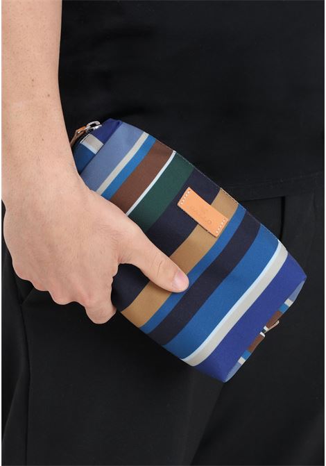 Men's pencil case with colored stripes pattern GALLO |  | AP50863112860