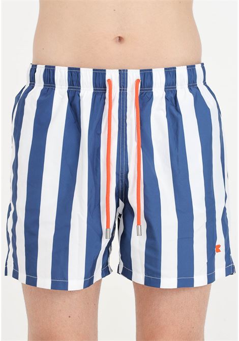White and blue striped men's swim shorts GALLO | Beachwear | AP51293711986