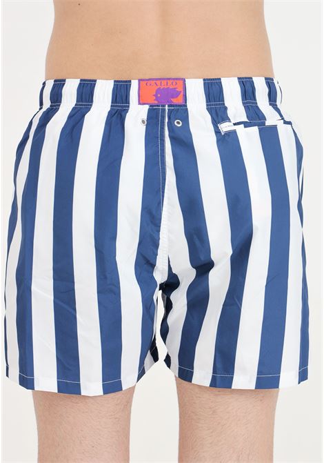 Shorts mare da uomo a righe bianco e blu GALLO | Beachwear | AP51293711986