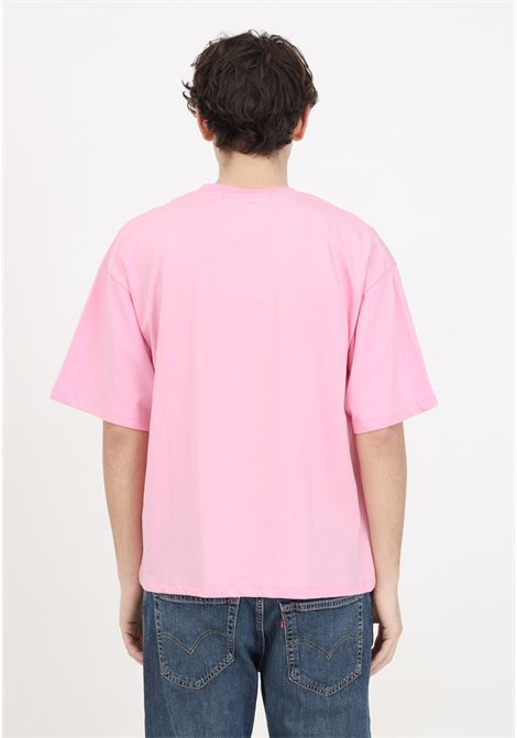 T-shirt rosa uomo donna con logo cucito sul davanti e sul retro GARMENT WORKSHOP | T-shirt | S4GMUATH021042