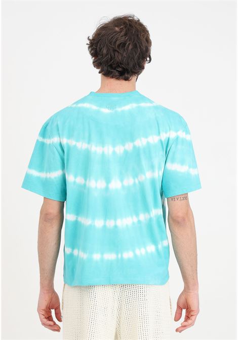 T-shirt da uomo verde acqua con ricamo logo sul petto GARMENT WORKSHOP | T-shirt | S4GMUATH025GW029