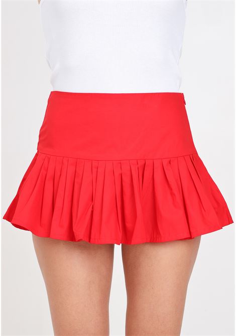 Red women's mini skirt with pleats GLAMOROUS | Skirts | AN4789POPPY RED
