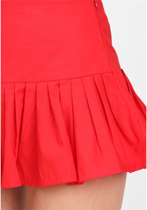 Red women's mini skirt with pleats GLAMOROUS | AN4789POPPY RED
