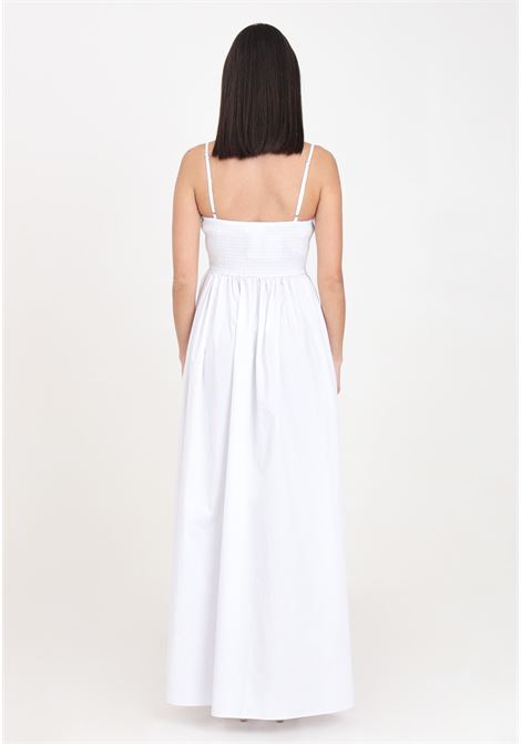 Long white women's dress with gathered bodice GLAMOROUS | Dresses | CK7461WHITE