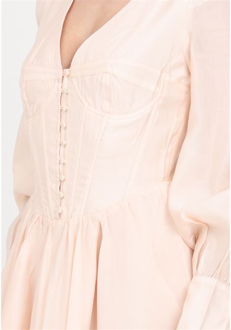 Pale peach short women's dress GLAMOROUS | Dresses | CK7468LIGHT PEACH