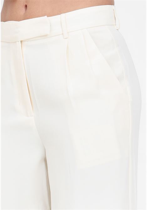 Pantaloni da donna color vaniglia Wide Leg Low-Rise-Trousers GLAMOROUS | GS0482VANILLA