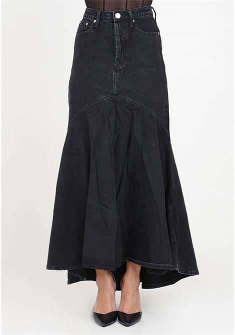 Washed black women's long bell-shaped skirt GLAMOROUS | Skirts | HC0294WASHED BLACK