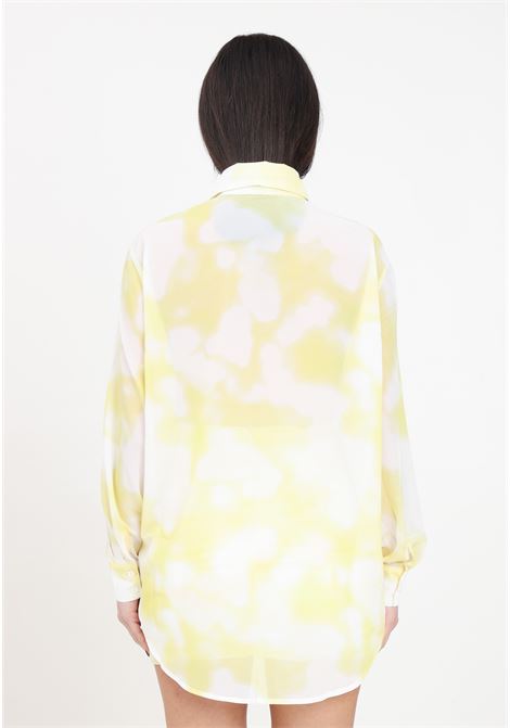Yellow white tie-dye effect women's shirt GLAMOROUS | NW0079YELLOW PRINT CHIFFON