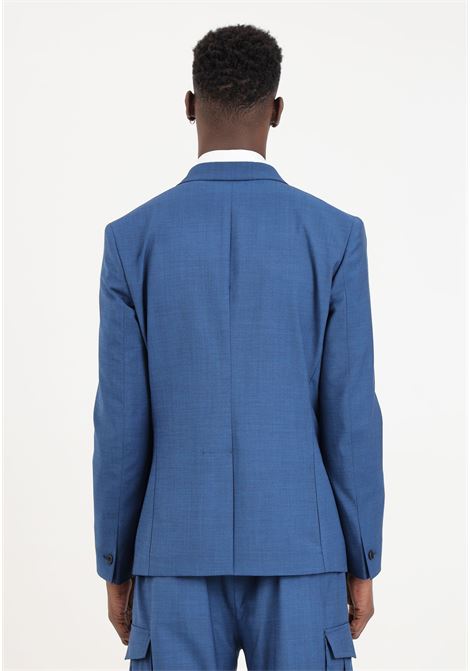 Elegant blue double-breasted men's jacket GOLDEN CRAFT | Blazer | GC1GSS246617E013