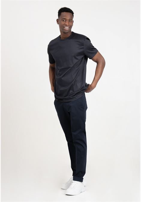 Midnight blue men's trousers with decorative ring on the front GOLDEN CRAFT | Pants | GC1PSS246650E044