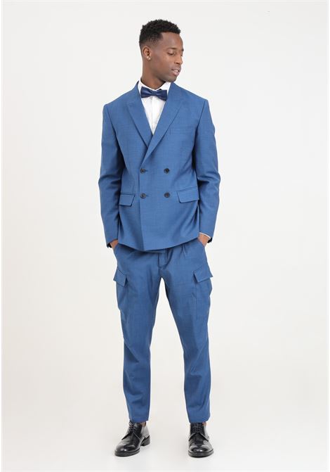 Pantaloni da uomo blu stile cargo GOLDEN CRAFT | Pantaloni | GC1PSS246700E013