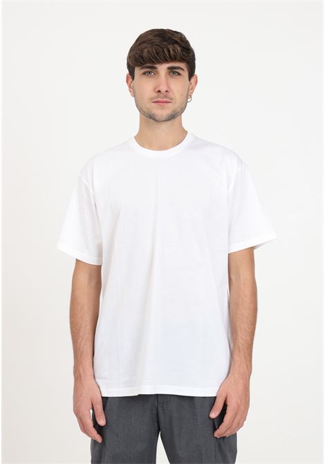 T-shirt bianca con ricamo da uomo GOLDEN CRAFT | T-shirt | GC1TFW23247137A001