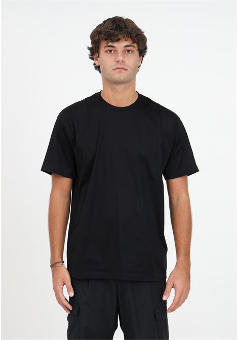 T-shirt nera con ricamo da uomo GOLDEN CRAFT | T-shirt | GC1TFW23247137D001