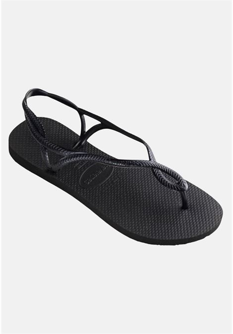 Black women's flip flops with heel strap HAVAIANAS | 41296970090