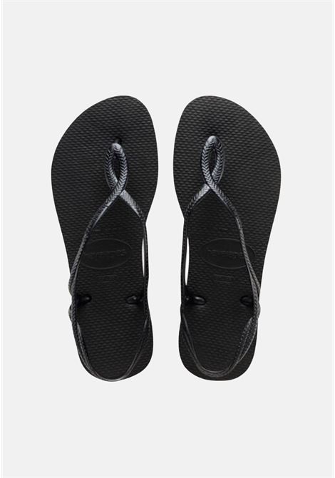 Black women's flip flops with heel strap HAVAIANAS | Flip flops | 41296970090
