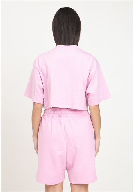 Tiaré pink women's Bermuda shorts with logo print HINNOMINATE | Shorts | HMABW00123-PTTS0032RO10