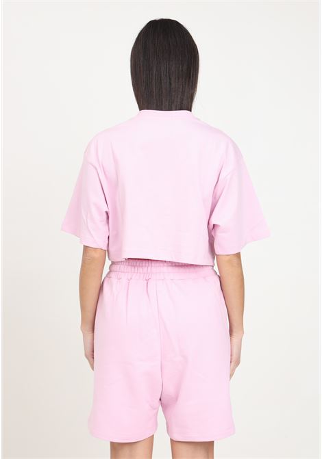 T-shirt da donna rosa tiariè crop a mezza manica HINNOMINATE | HMABW00125-PTTS0043RO10