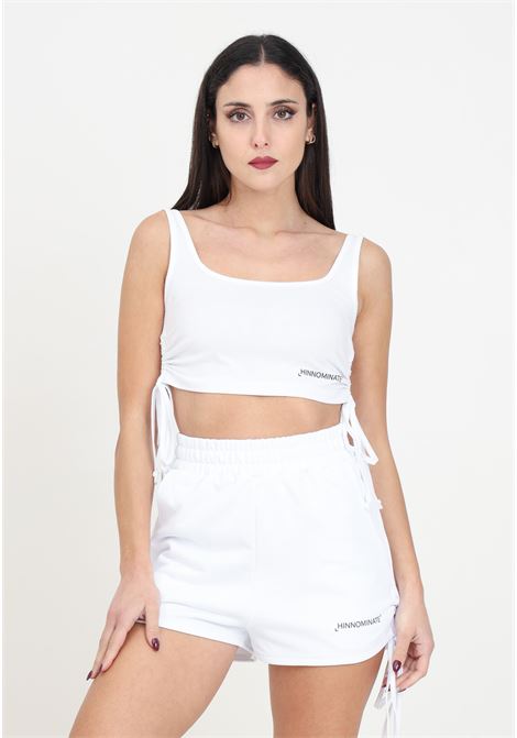White women's top with side curls HINNOMINATE | Tops | HMABW00147-PTTS0043BI01