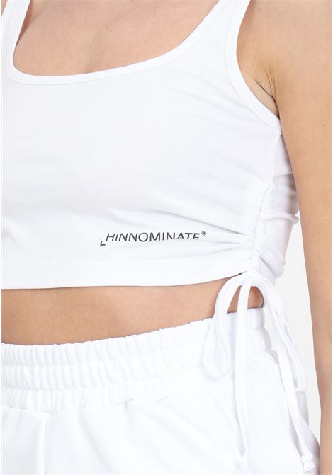 White women's top with side curls HINNOMINATE | Tops | HMABW00147-PTTS0043BI01