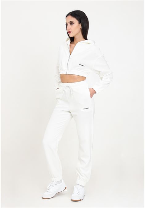 Women's trousers in white technical fabric HINNOMINATE | Pants | HMABW00154-PTTN0042BI01