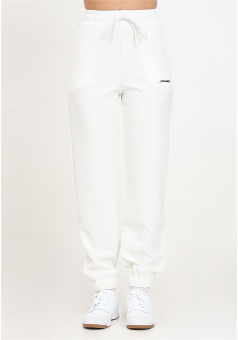 Women's trousers in white technical fabric HINNOMINATE | Pants | HMABW00154-PTTN0042BI01