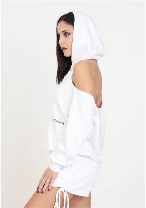 White women's sweatshirt with hood HINNOMINATE | HMABW00156-PTTM0017BI01