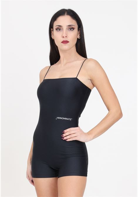 Women's playsuit in black shiny lycra HINNOMINATE | Sport suits | HMABW00201-PTTS0001NE01