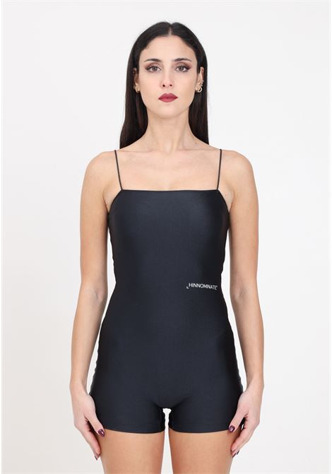 Women's playsuit in black shiny lycra HINNOMINATE | Sport suits | HMABW00201-PTTS0001NE01