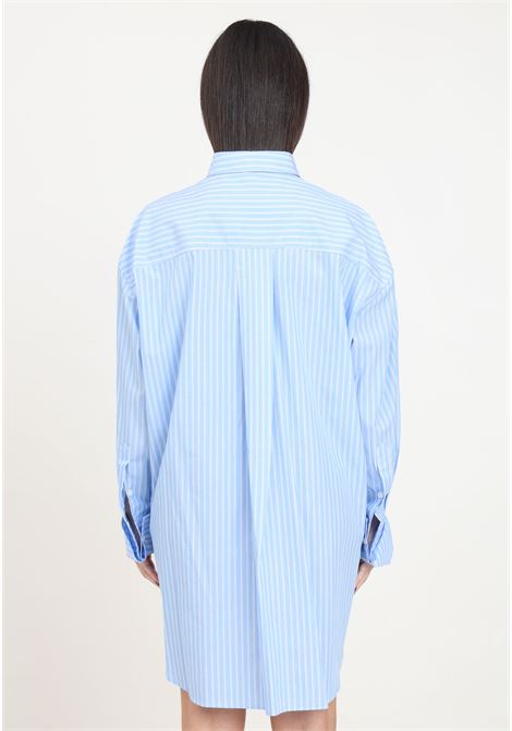 Women's white and light blue striped shirt dress HINNOMINATE | HMABW00232-PTTS0231BL02