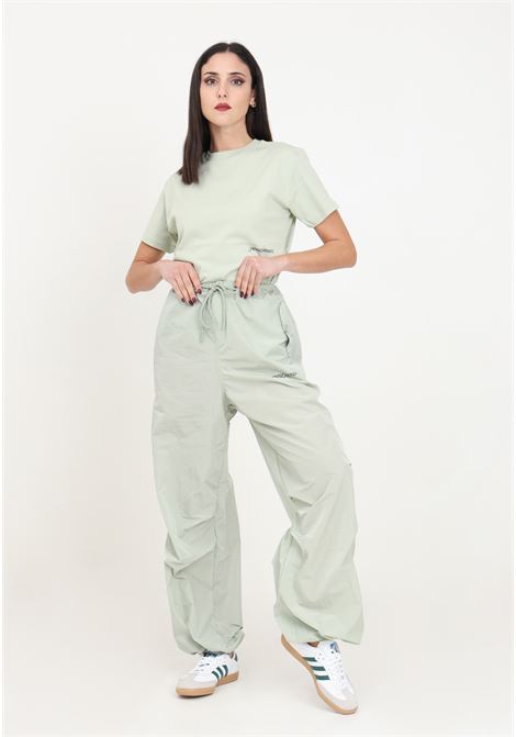 Pantaloni da donna in nylon a vita alta verde aloe HINNOMINATE | Pantaloni | HMABW00256-PTTN0043VE15