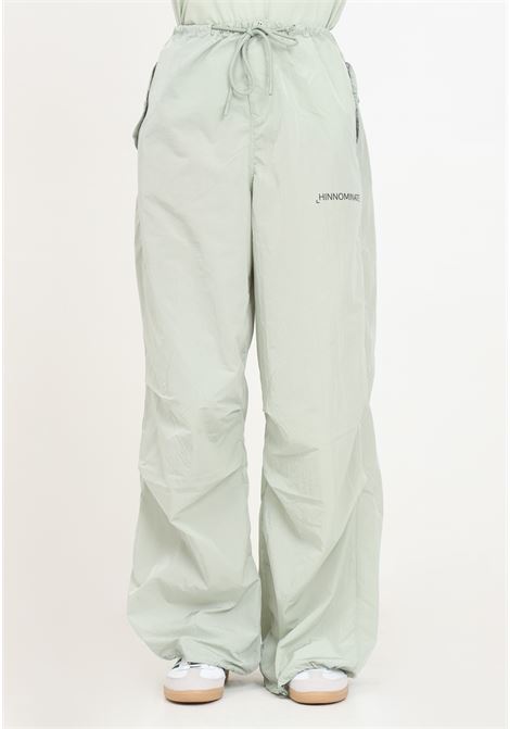 Pantaloni da donna in nylon a vita alta verde aloe HINNOMINATE | Pantaloni | HMABW00256-PTTN0043VE15