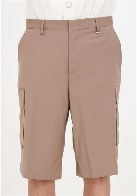 Beige men's cargo Bermuda shorts I'M BRIAN | Shorts | BE28430025