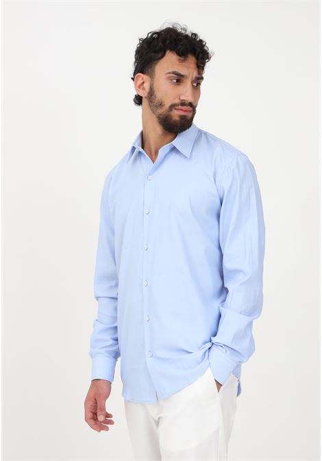 Light blue elegant shirt for men I'M BRIAN | Shirt | CA2463CELESTE
