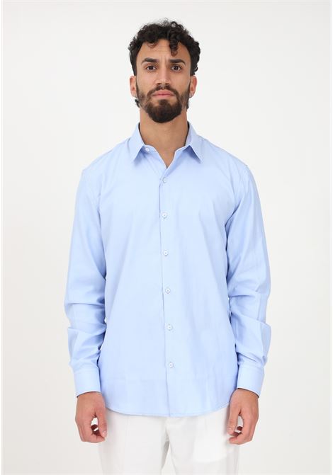Light blue elegant shirt for men I'M BRIAN | Shirt | CA2463CELESTE