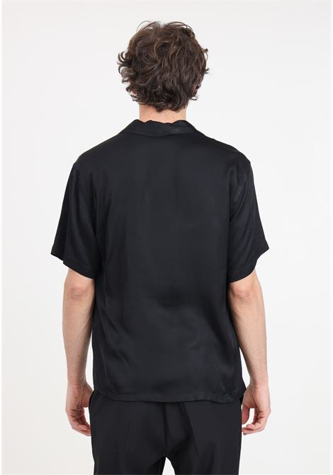 Black men's shirt with deep neckline I'M BRIAN | Shirt | CA2880009