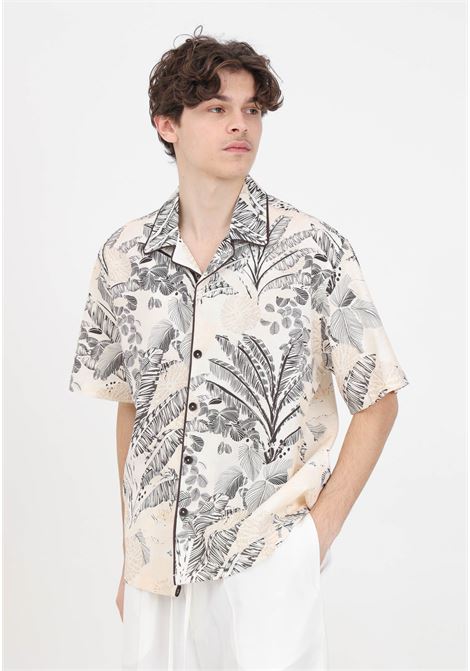 Tropical patterned men's shirt with leaves I'M BRIAN | CA28940028