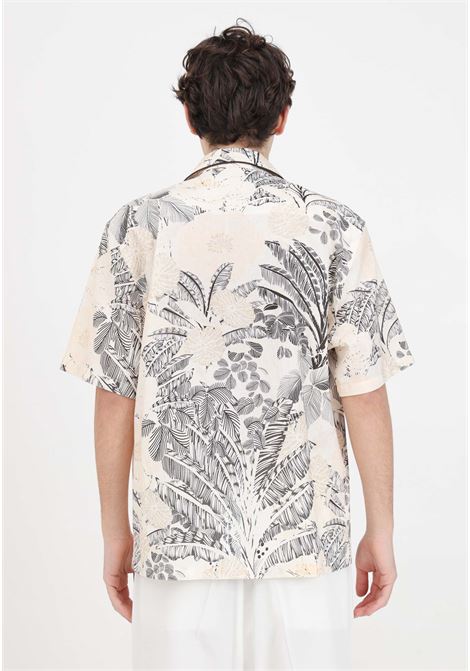 Camicia da uomo fantasia tropicale con foglie I'M BRIAN | CA28940028