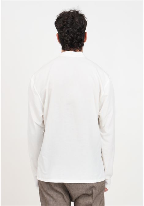 Camicia da uomo bianca con collo sciallato I'M BRIAN | Camicie | CA2898002
