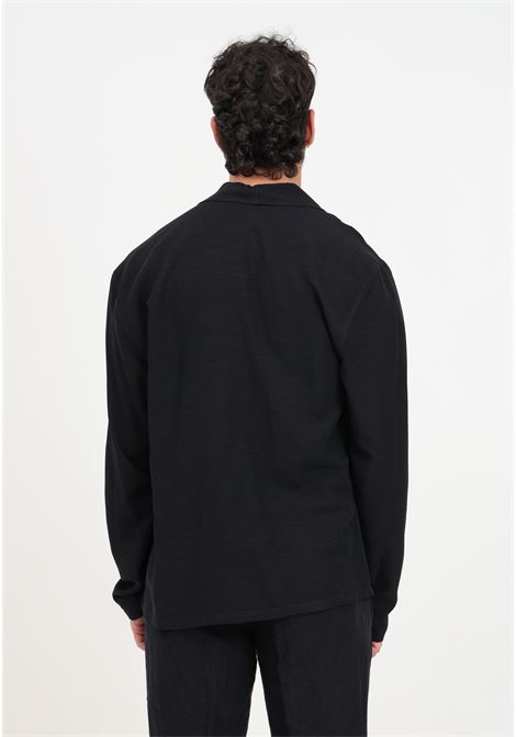 Black men's shirt with shawl collar I'M BRIAN | Shirt | CA2898009