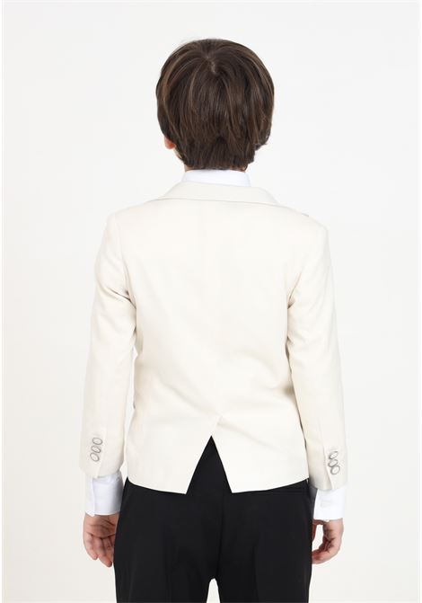Creamy white double-breasted jacket for children I'M BRIAN | Blazer | GIA2817JPANNA