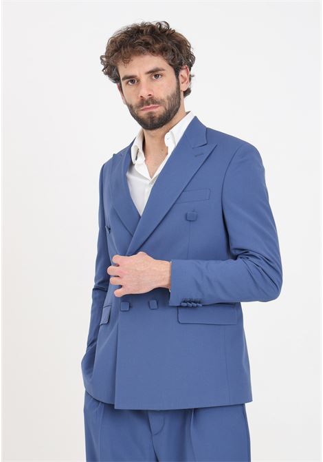 Avion blue double-breasted men's jacket I'M BRIAN | Blazer | GIA2823AVION