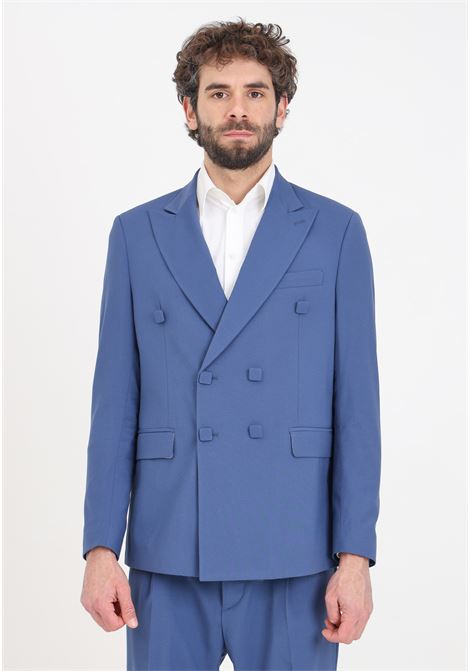 Avion blue double-breasted men's jacket I'M BRIAN | Blazer | GIA2823AVION