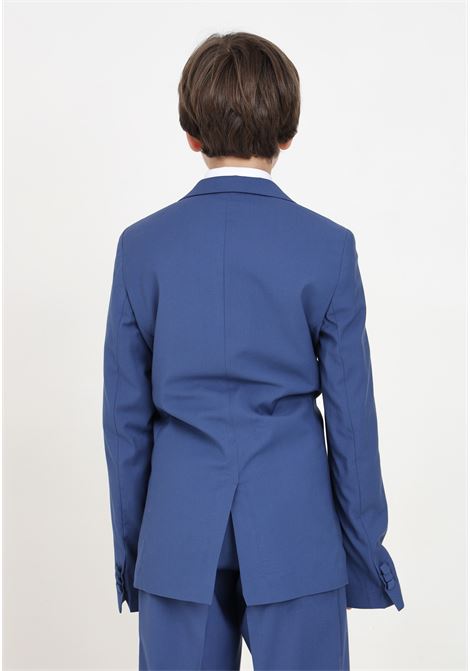 Blue double-breasted jacket for children I'M BRIAN | Blazer | GIA2823JAVION