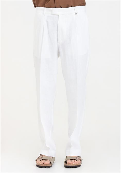 Cream colored men's trousers I'M BRIAN | Pants | PA2834PANNA