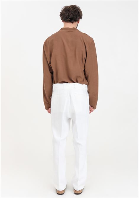 Cream colored men's trousers I'M BRIAN | Pants | PA2834PANNA